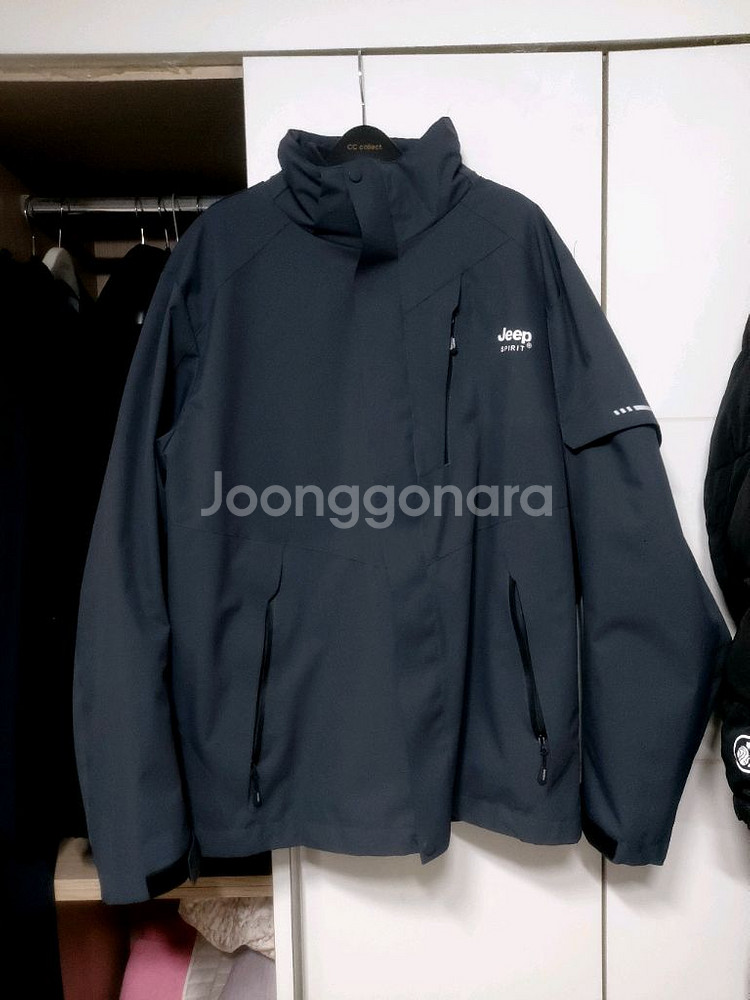 남자 간절기 겨울 바람막이 자켓 + 내피 플리스 그레이--0