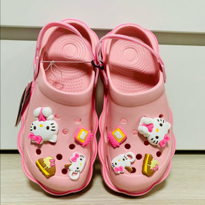 헬로키티 핑크 크록스 스타일 샌들 250mm