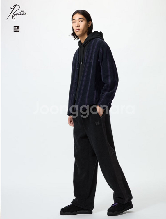 [급 처분] 유니클로 니들스 스트라이프 가디건 & 트랙팬츠 L, XL--2