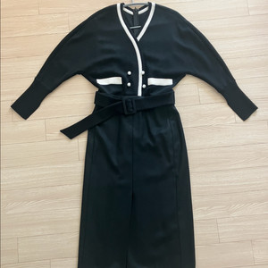 한섬 시스템 진주단추 원피스