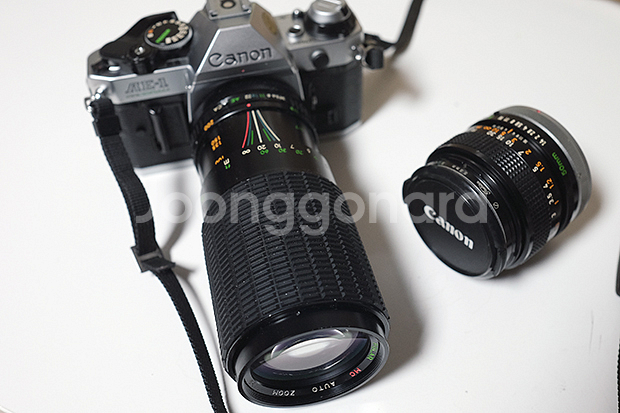 캐논 AE-1P 렌즈 2개 세트 팝니다--9