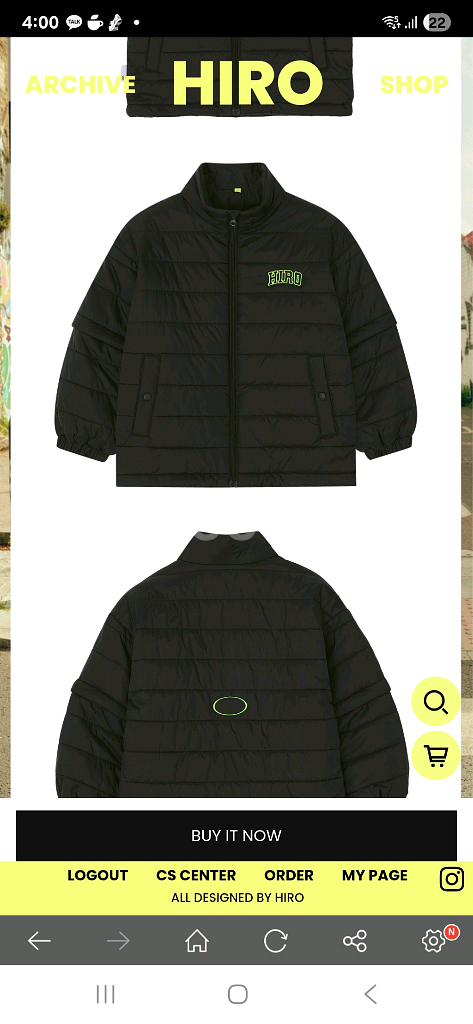 히로 블랭크 투웨이점퍼 140 160 170--0