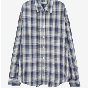 퍼머넌트 아카이브 블루 체크 셔츠