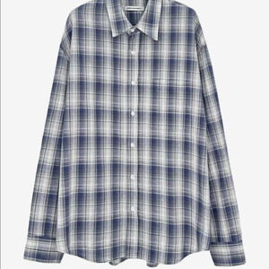 퍼머넌트 아카이브 블루 체크 셔츠