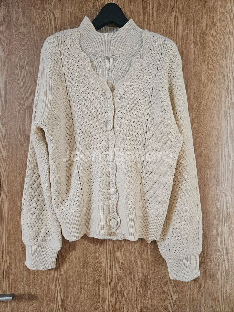 폴앤조 울 블렌디드 니트 앙상블(하이넥 + 스카시 가디건SET)--1