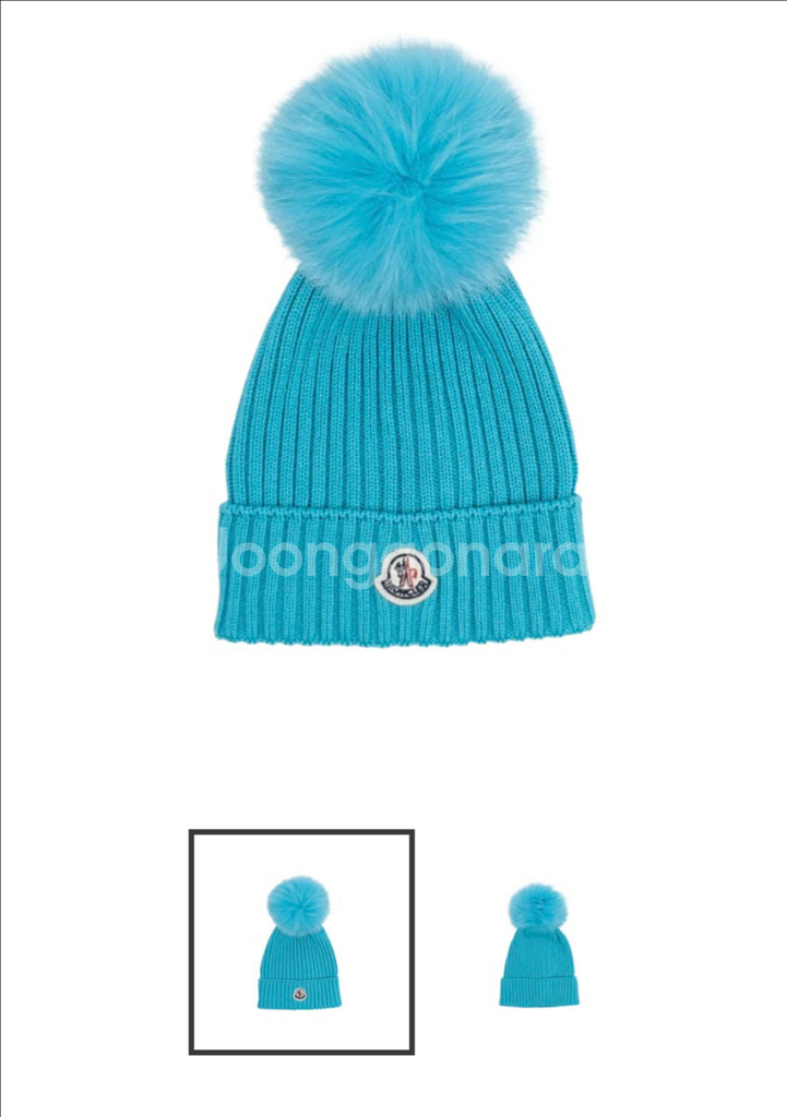 몽클레어 폭스퍼 비니 몽클레어 리얼퍼 폼폼비니--3