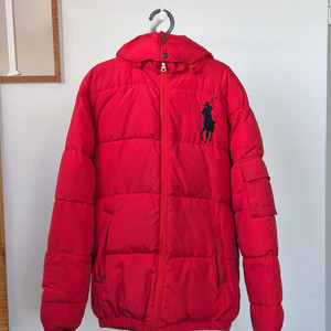 폴로 랄프로렌 빅포니 레드 패딩 L 사이즈