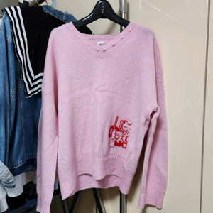 오즈세컨 핑크 니트(한섬 시스템 마인 타임 럭키슈에뜨 sjsj