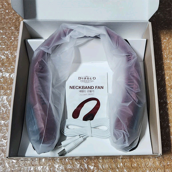 블리자드 디아블로X프롬비 콜라보레이션 한정판 굿즈 넥밴드 목걸이 선풍기 이미지