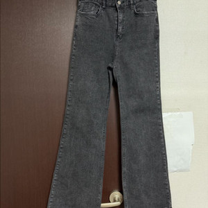 블랙 워싱 부츠컷 데님 팬츠 (L)