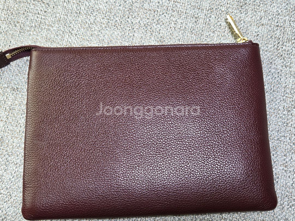 루이까또즈 버건디 가죽 클러치--1