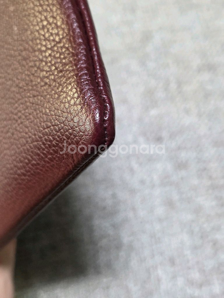 루이까또즈 버건디 가죽 클러치--5