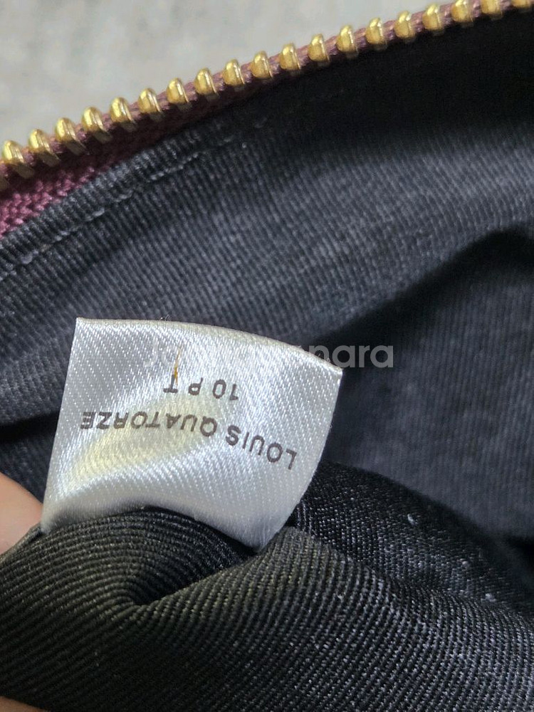 루이까또즈 버건디 가죽 클러치--4