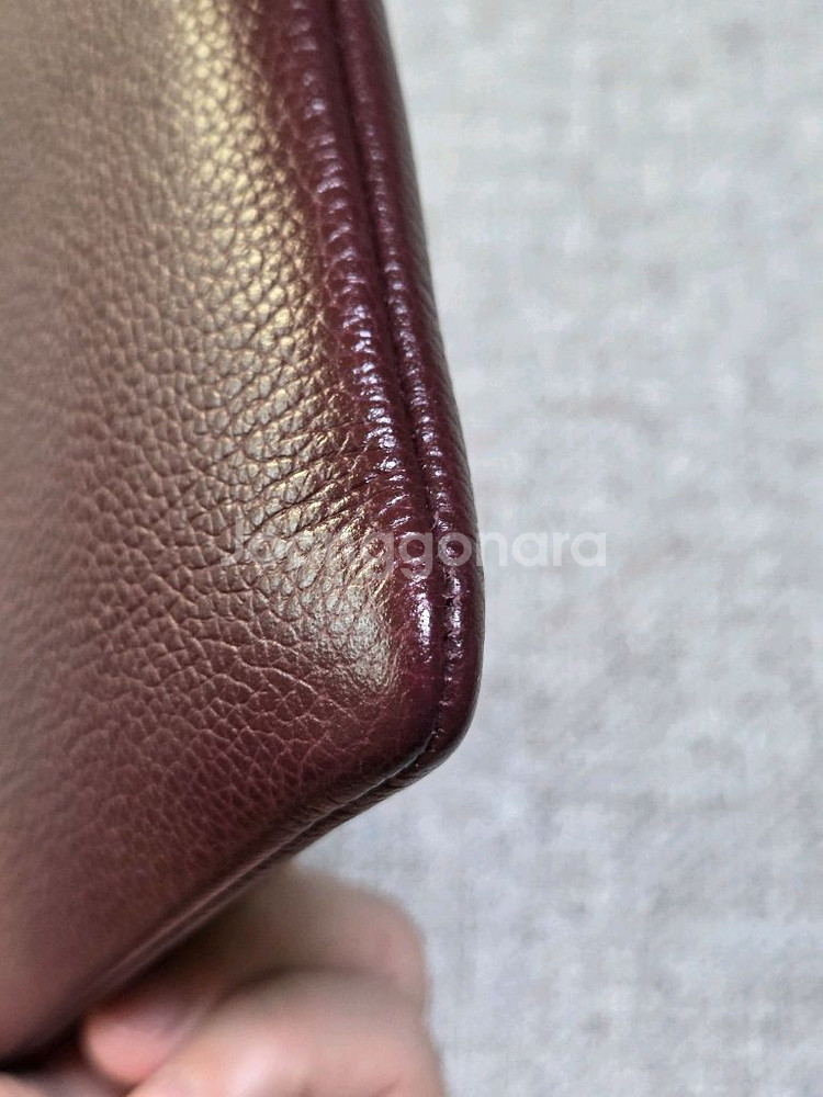 루이까또즈 버건디 가죽 클러치--6