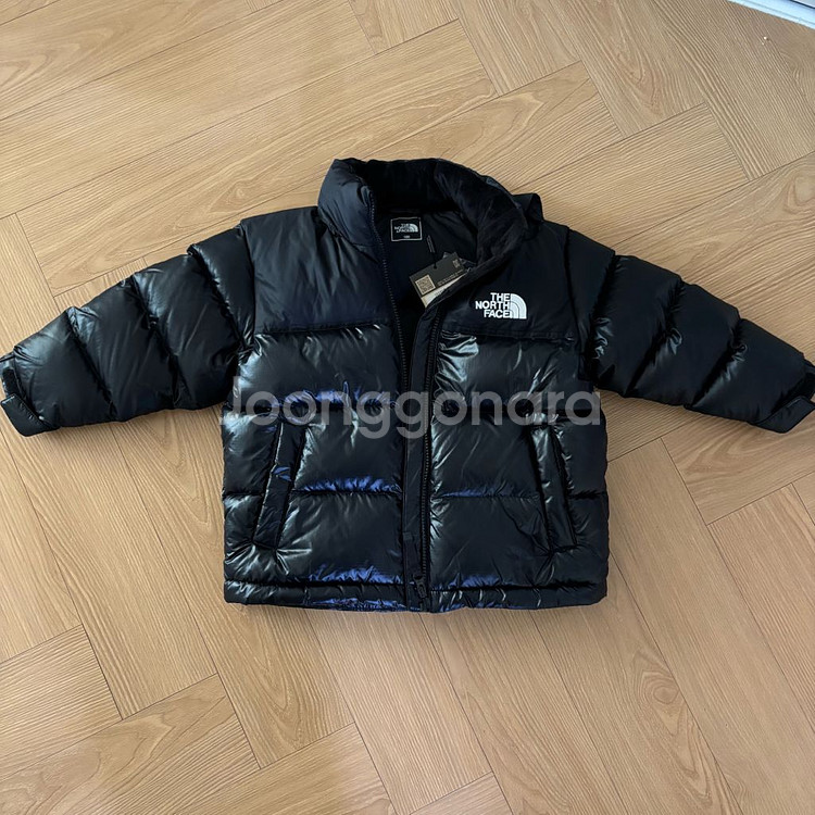 노스페이스 키즈 패딩 눕시 120사이즈 유광 새상품--0