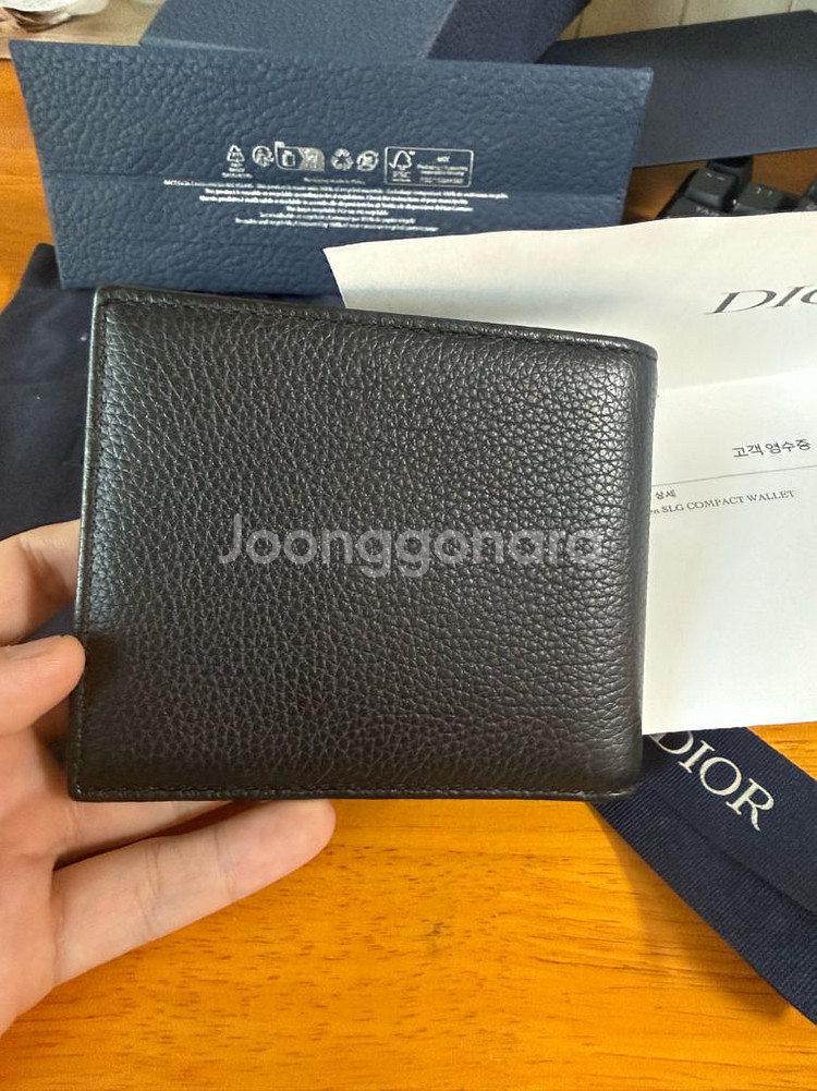 백화점판 풀박스 디올 오블리크 반지갑--2