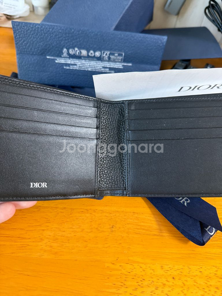 백화점판 풀박스 디올 오블리크 반지갑--1