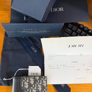 백화점판 풀박스 디올 오블리크 반지갑