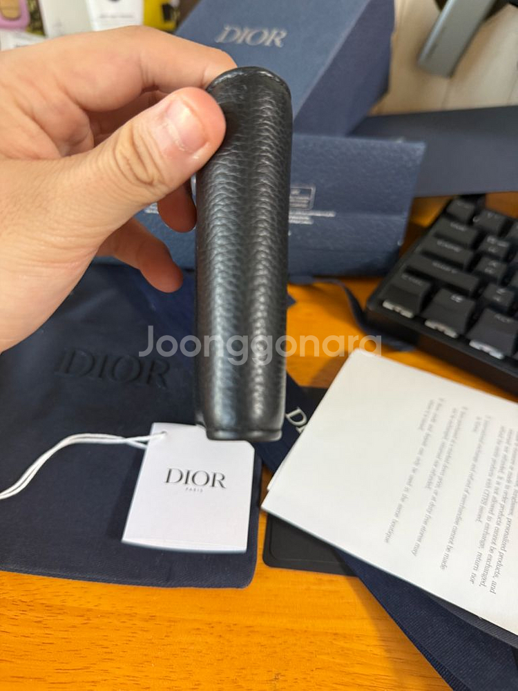 백화점판 풀박스 디올 오블리크 반지갑--5