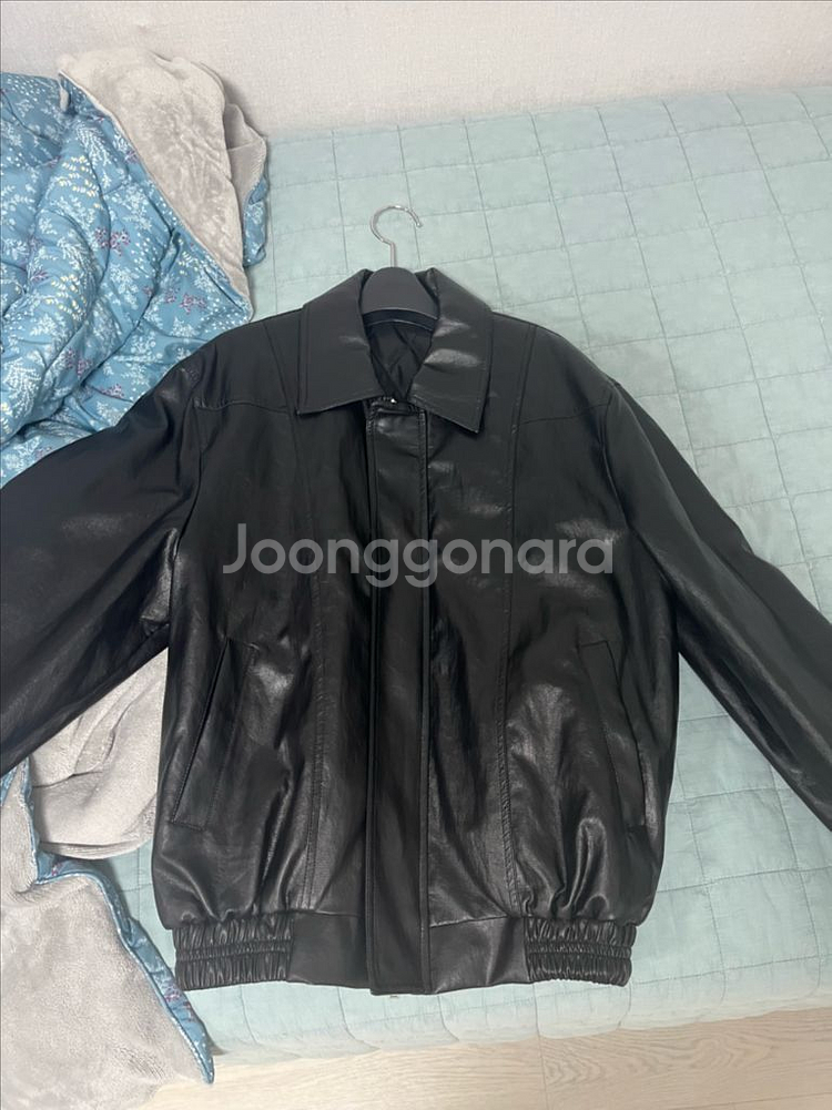 수아레 퀼팅 레더 가죽 자켓--1