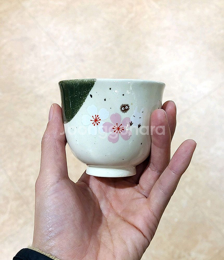 지브리 토토로 미노야키 벚꽃찻잔--0