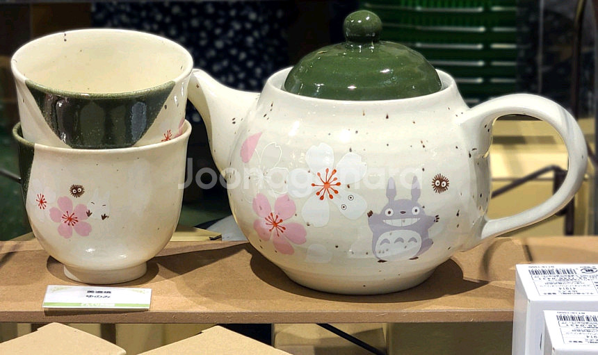 지브리 토토로 미노야키 벚꽃찻잔--1