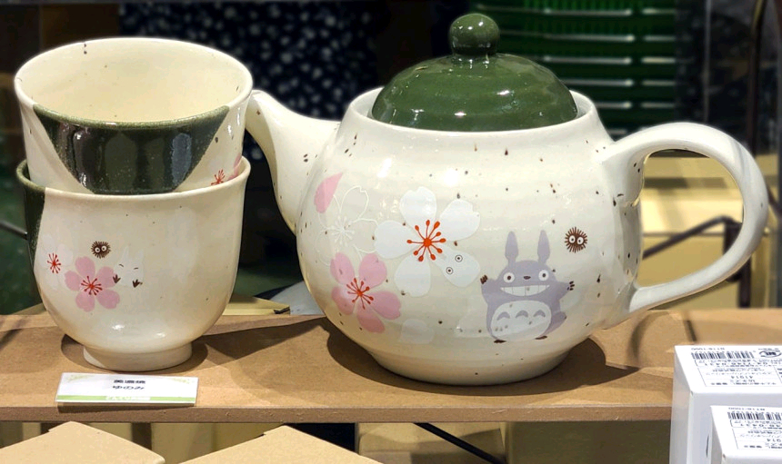 지브리 토토로 미노야키 벚꽃찻잔--1