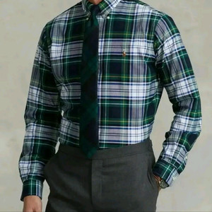 폴로 랄프로렌 남성 타탄체크 옥스포드셔츠