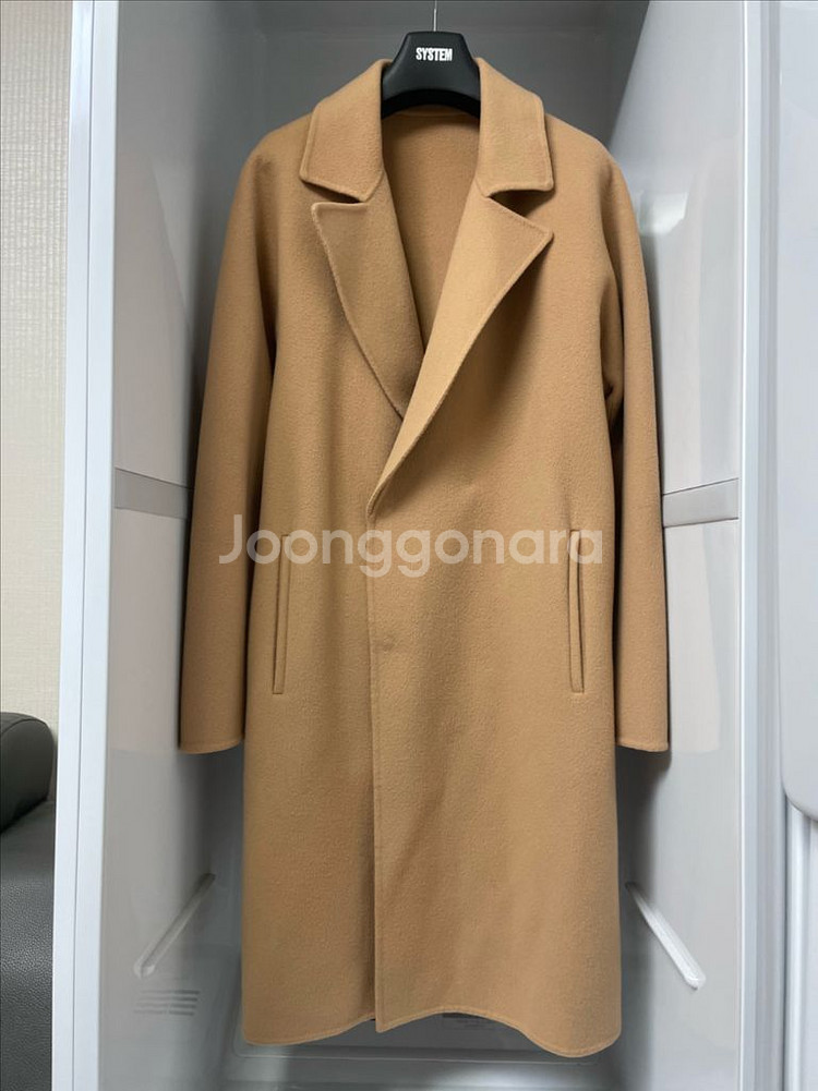 시스템옴므 캐시미어 베이지 오버핏 핸드메이드 코트 95--0