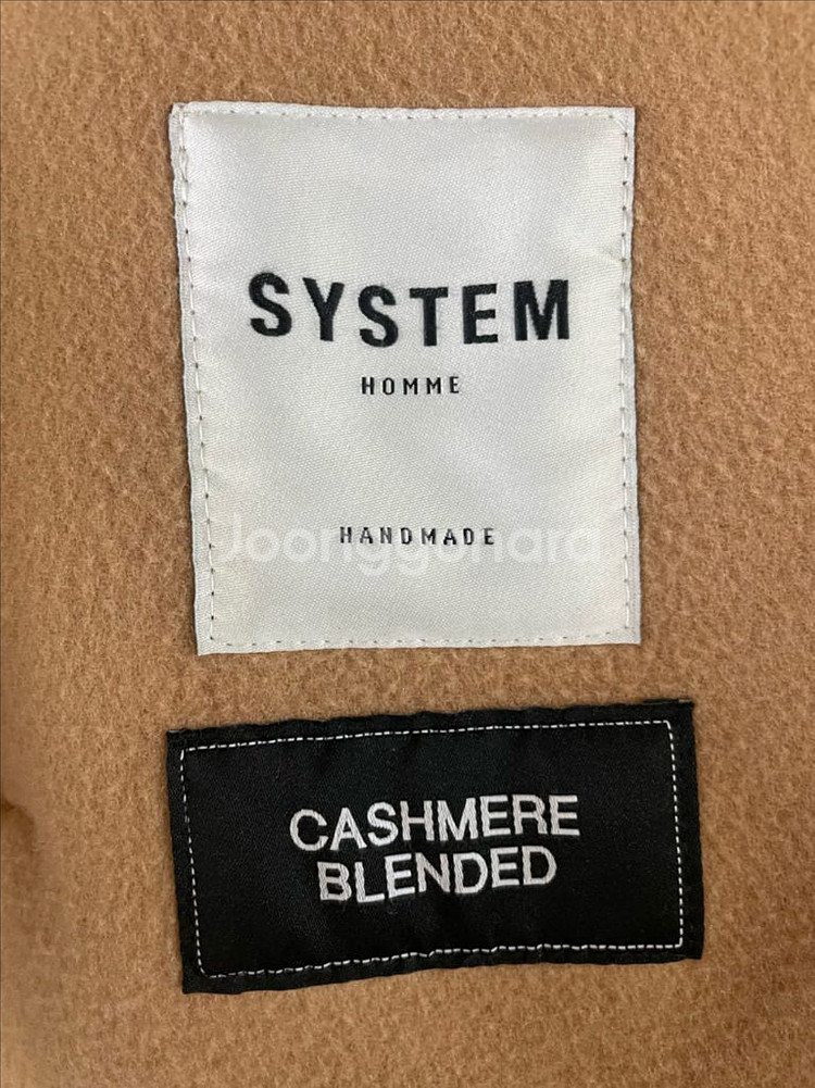 시스템옴므 캐시미어 베이지 오버핏 핸드메이드 코트 95--5