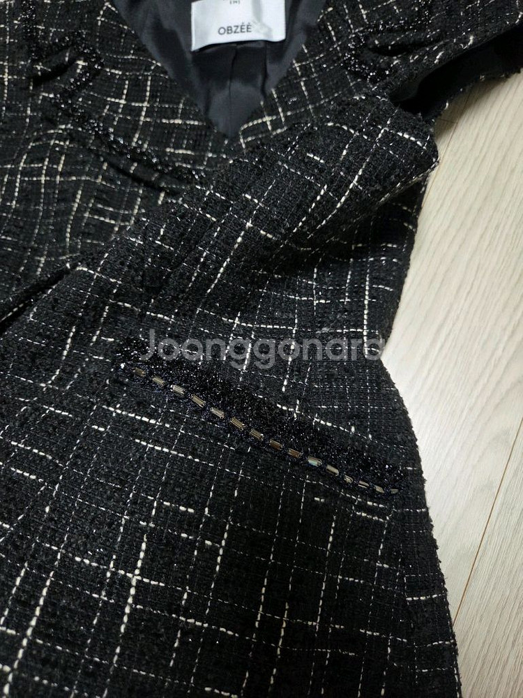 오브제 트위드 베스트--3