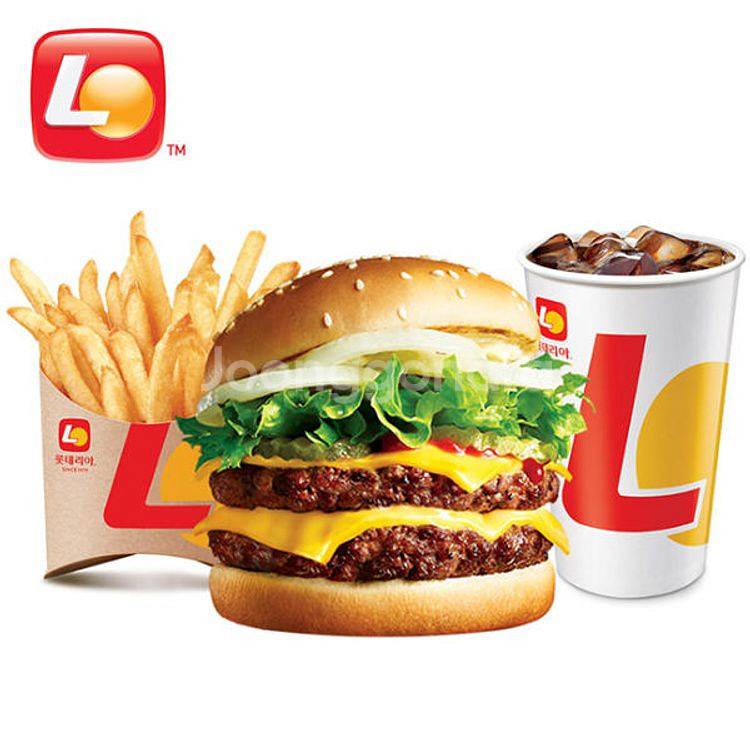 롯데리아 더블 엑스 투버거세트 기프티콘 쿠폰--0