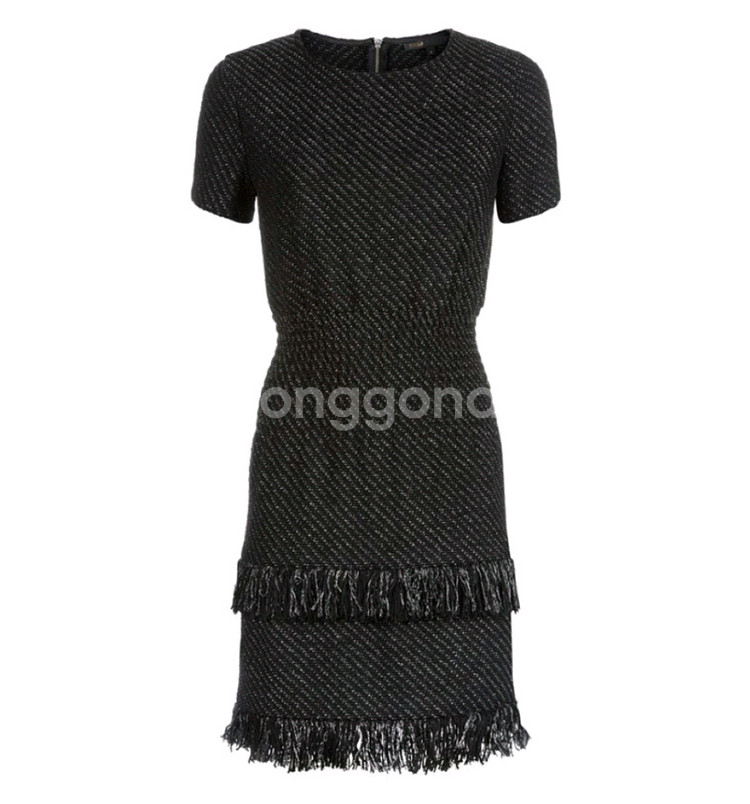 마쥬 2사이즈 프린지 트위드 겨울 원피스 김고은, 윤아등 착용--0
