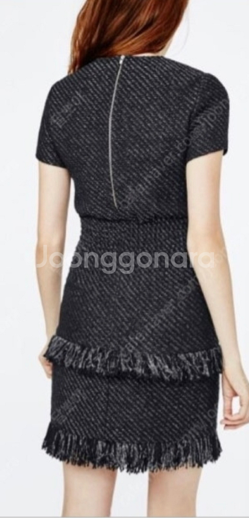 마쥬 2사이즈 프린지 트위드 겨울 원피스 김고은, 윤아등 착용--2