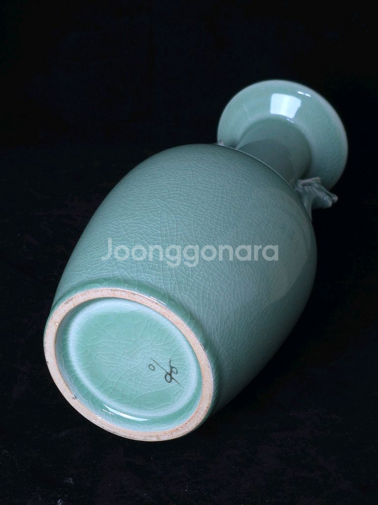 송남 신상호 청자양이병 도자기 화병--4