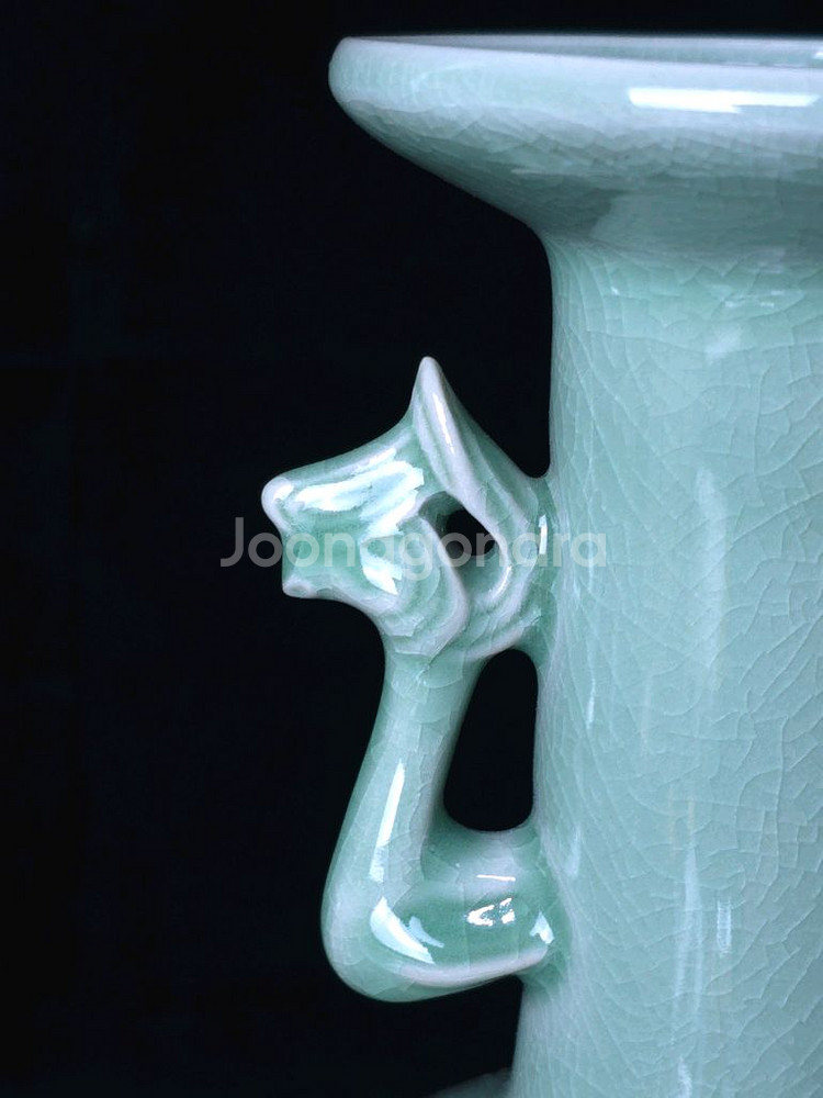 송남 신상호 청자양이병 도자기 화병--6