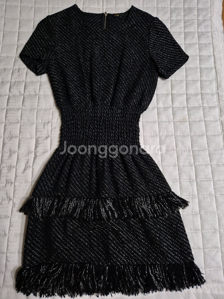 마쥬 2사이즈 프린지 트위드 겨울 원피스 김고은, 윤아등 착용--6