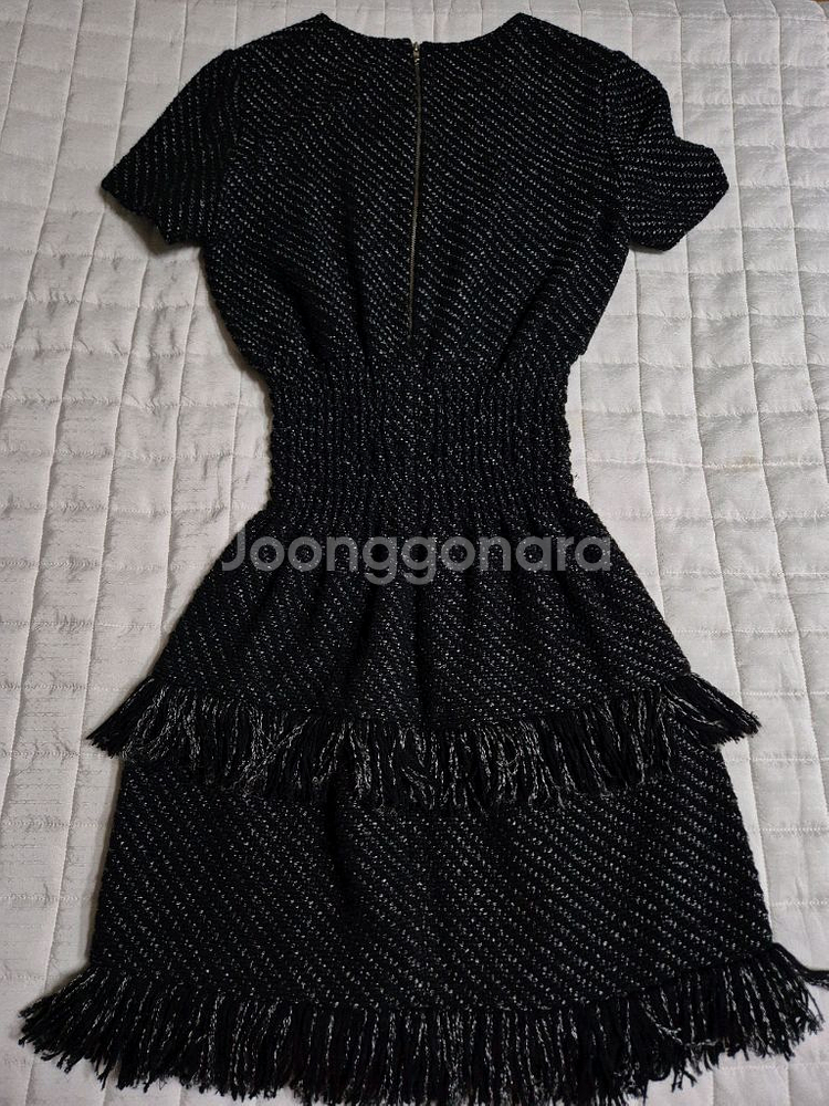 마쥬 2사이즈 프린지 트위드 겨울 원피스 김고은, 윤아등 착용--7