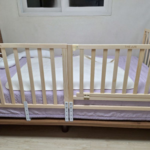 더준 소나무 원목 아기 침대 가드