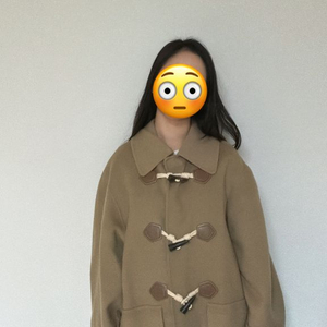 모한 MOHAN 더플 코트 브라운 (실착 1회) 떡볶이 코트