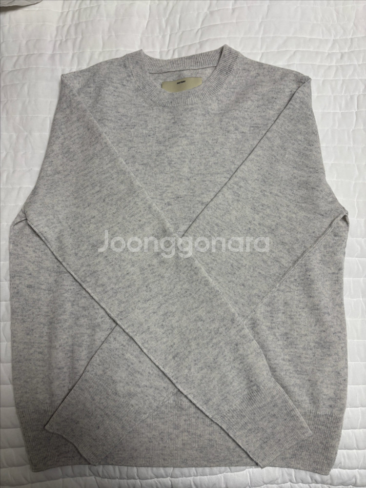 포터리 여성 베이비 캐시미어 컴포트 크루넥 니트 라이트그레이 0사이즈--1