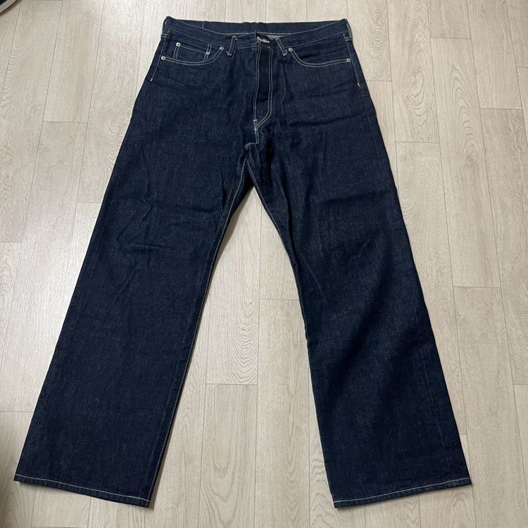 [3] 그라프페이퍼 셀비지 데님 5p 와이드 스트레이트 팬츠 리지드--4