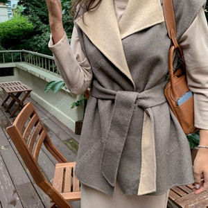 곰부인네 핸드메이드 리버시블 베스트 숄가디건