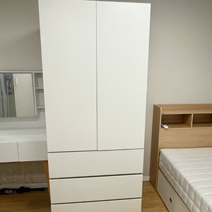 화이트 옷장 3단 서랍형 800