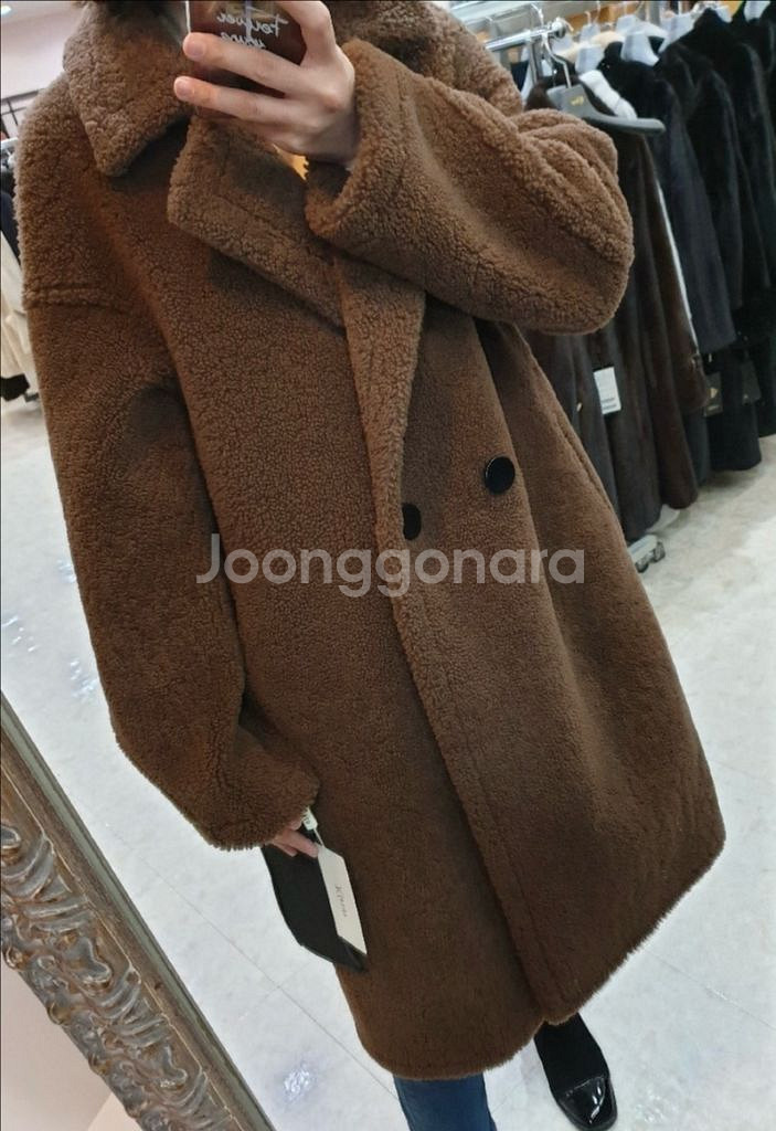 진도 양가죽 무스탕 테디베어 코트 리버시블 / 막스마라 마시모두띠 막스마라 아크네 토템 한섬 코스--5