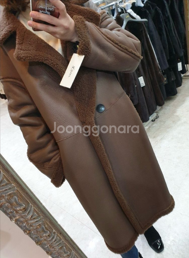 진도 양가죽 무스탕 테디베어 코트 리버시블 / 막스마라 마시모두띠 막스마라 아크네 토템 한섬 코스--6