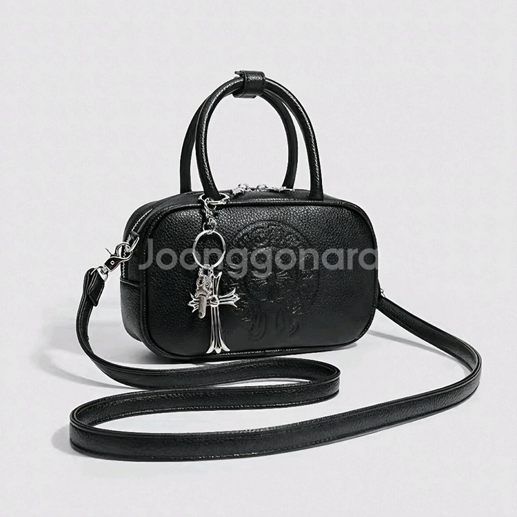 크롬 가방 고급PU 토드백 미니 크로스백--0