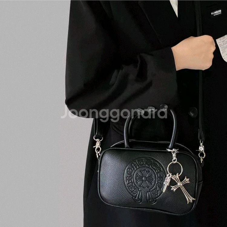 크롬 가방 고급PU 토드백 미니 크로스백--2