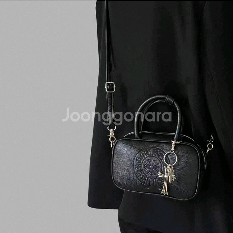 크롬 가방 고급PU 토드백 미니 크로스백--3