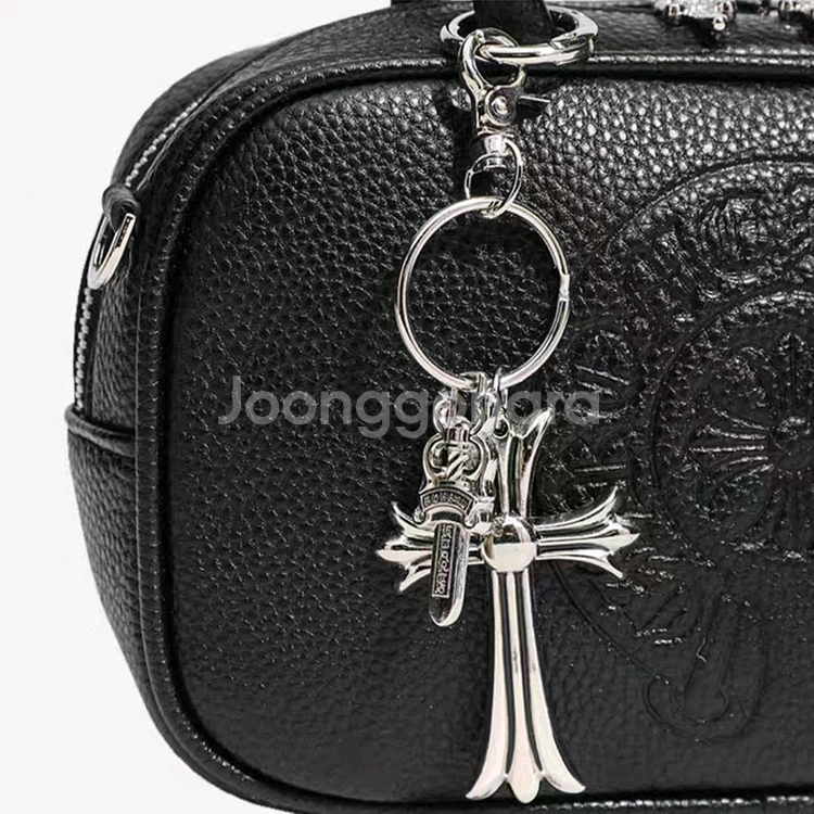 크롬 가방 고급PU 토드백 미니 크로스백--6